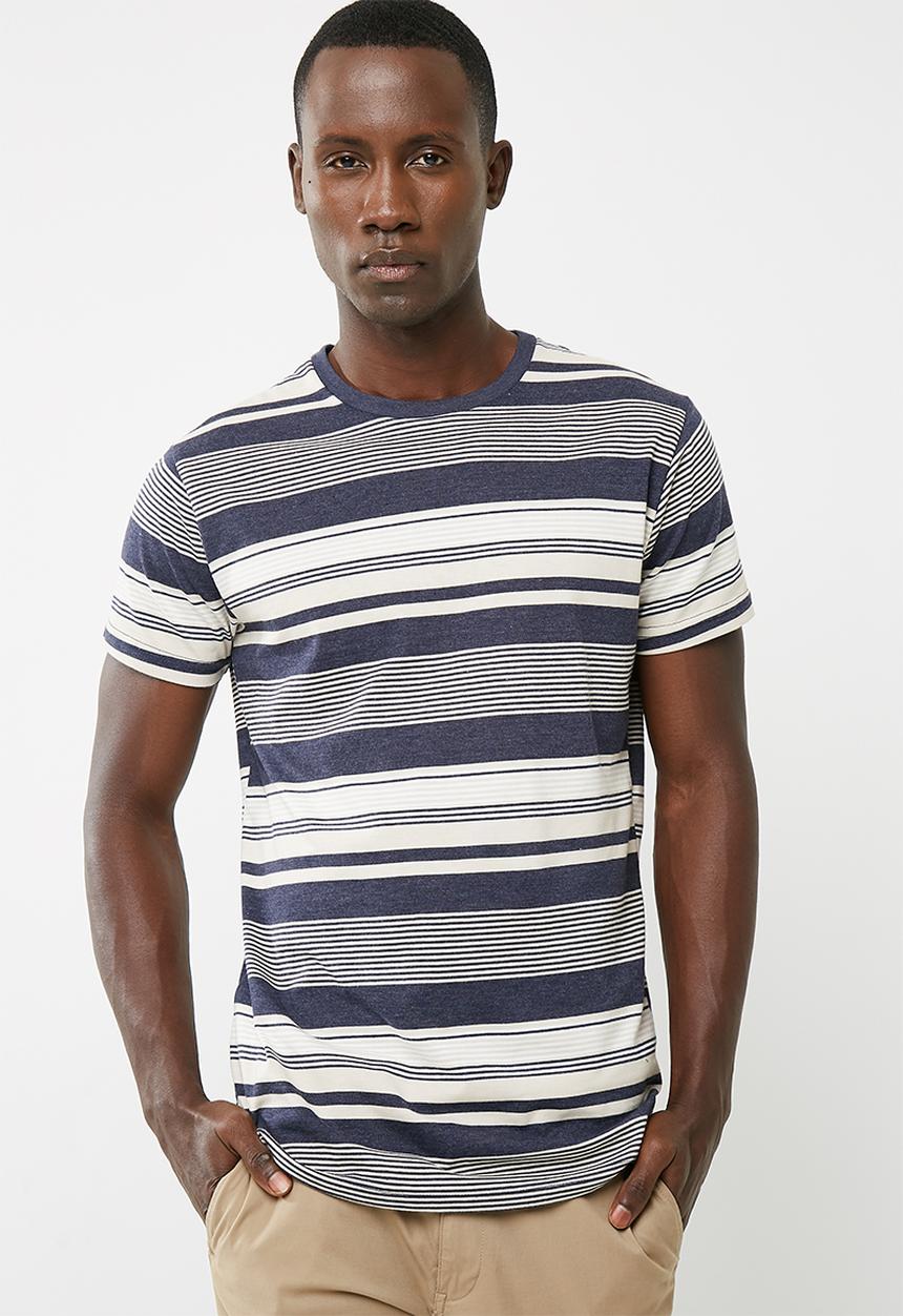 basicthread - Striped crew neck tee