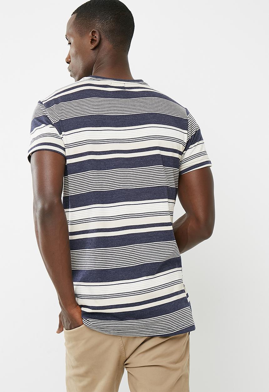 basicthread - Striped crew neck tee