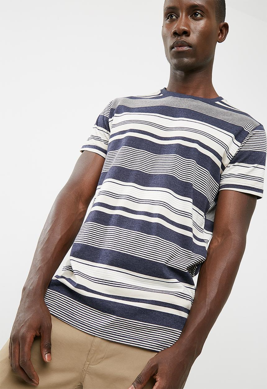 basicthread - Striped crew neck tee