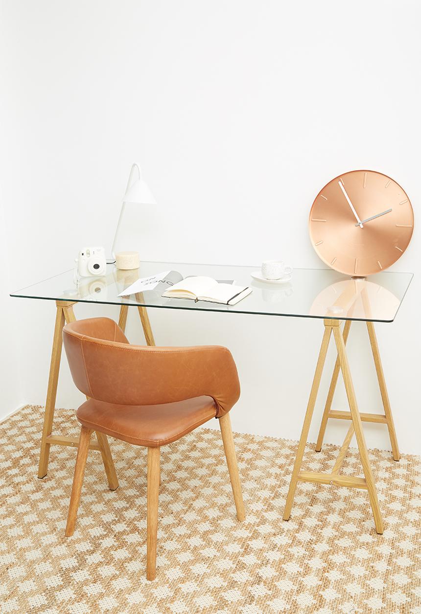Eleven Past - Glass trestle table