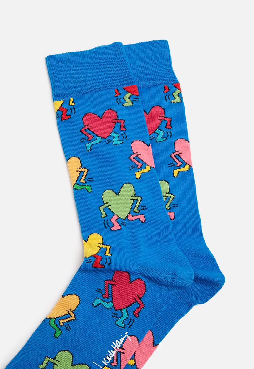 Happy Socks - Keith Haring running heart socks