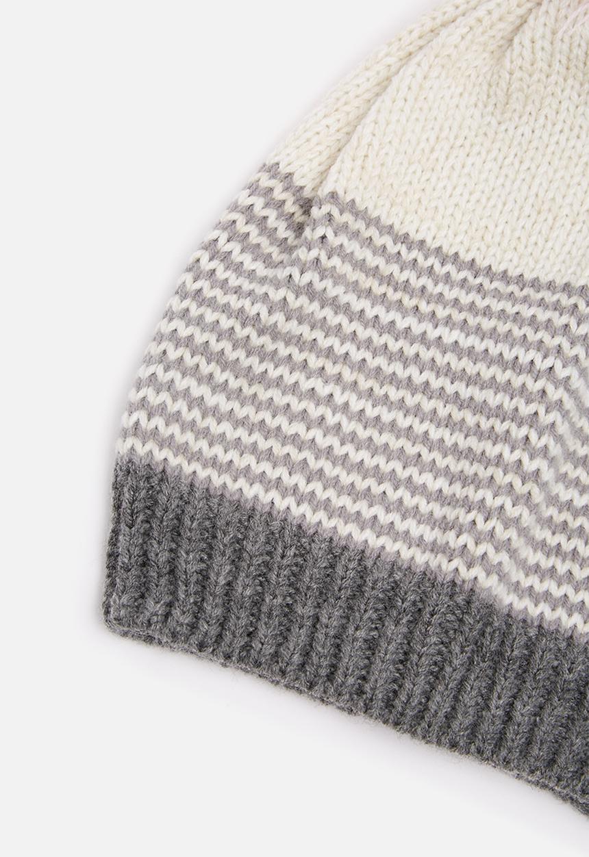 dailyfriday - Striped pom-pom beanie