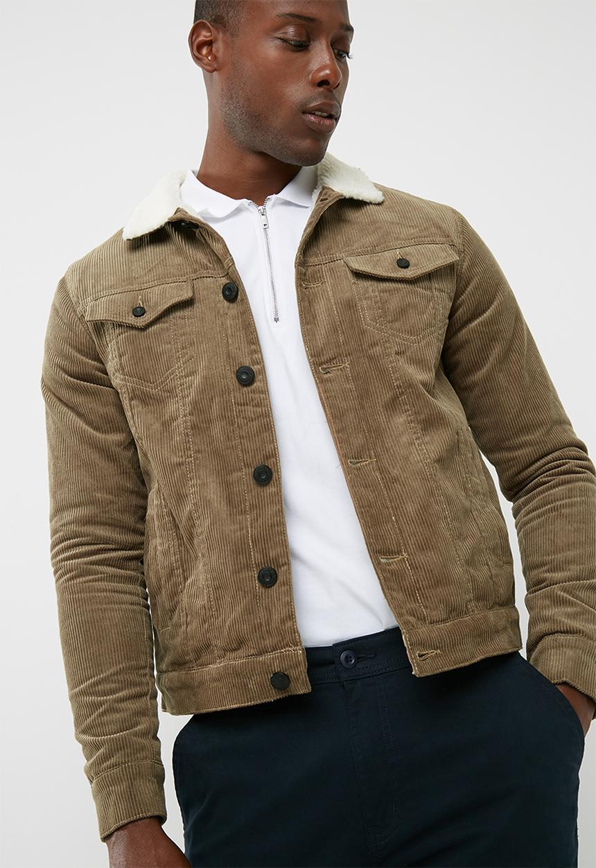 Only & Sons - Sherpa Lined Corduroy Trucker Jacket