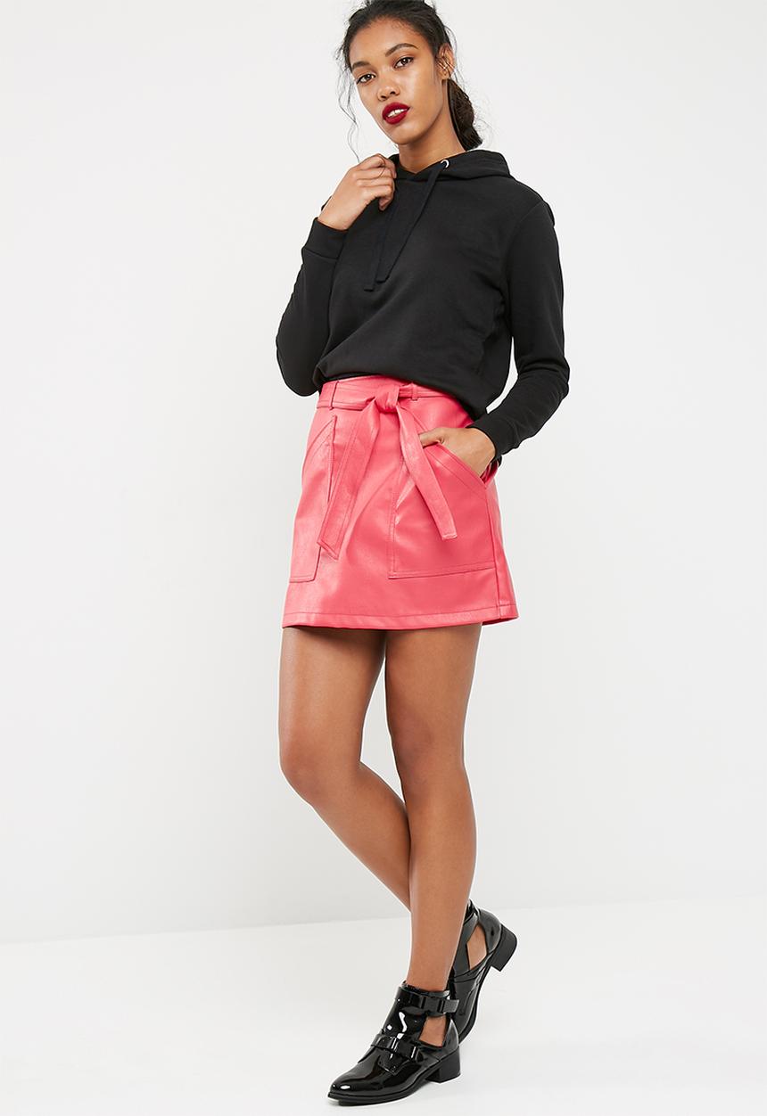 Vero Moda - Tie pu skirt