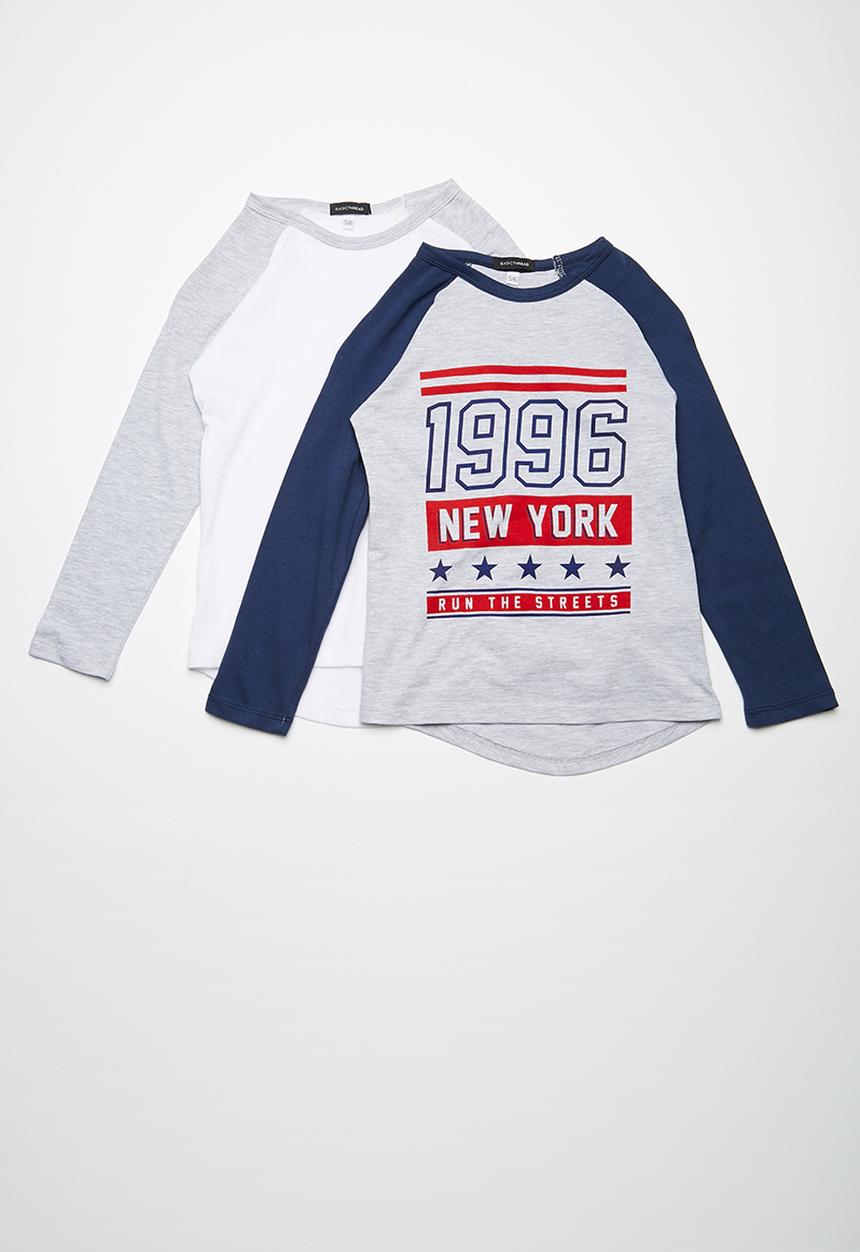 basicthread - 2-Pack long sleeve baseball tee