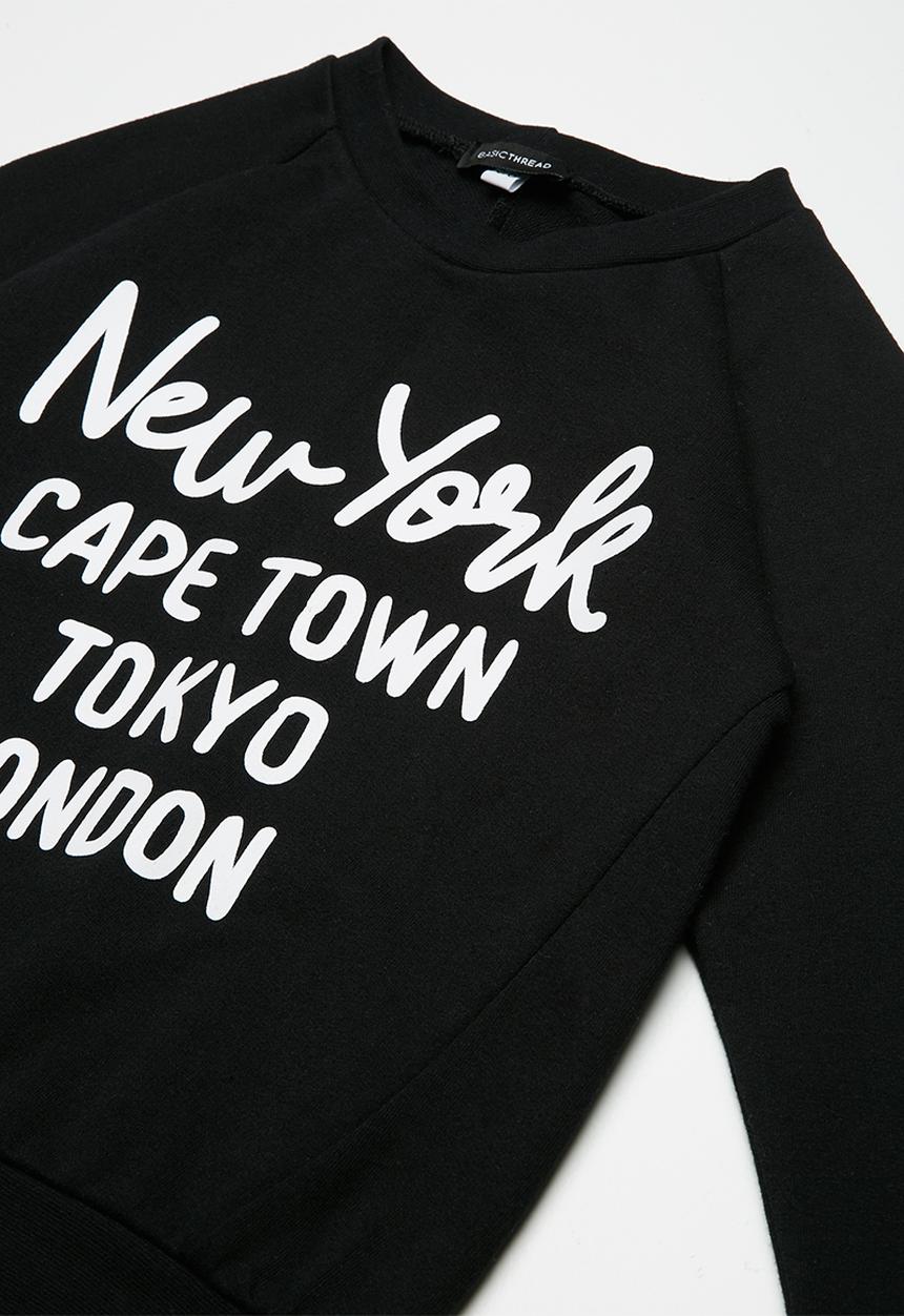 basicthread - Kids printed sweat top