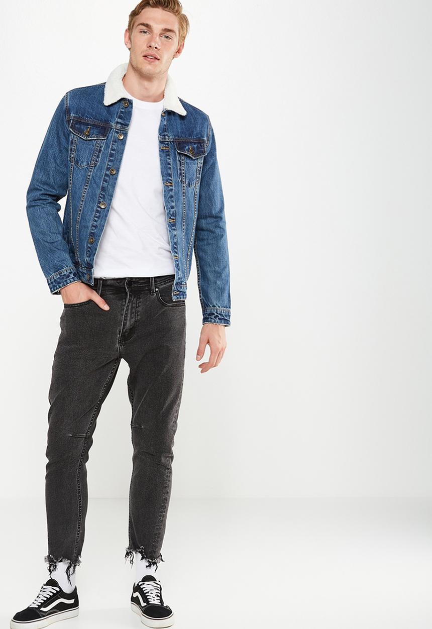 Cotton On - Sherpa Collar Denim Trucker