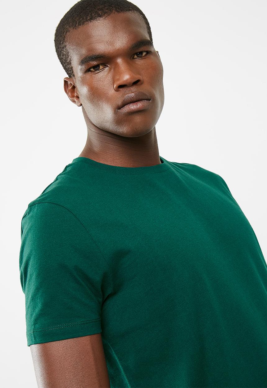 basicthread - Plain longline curved hem tee