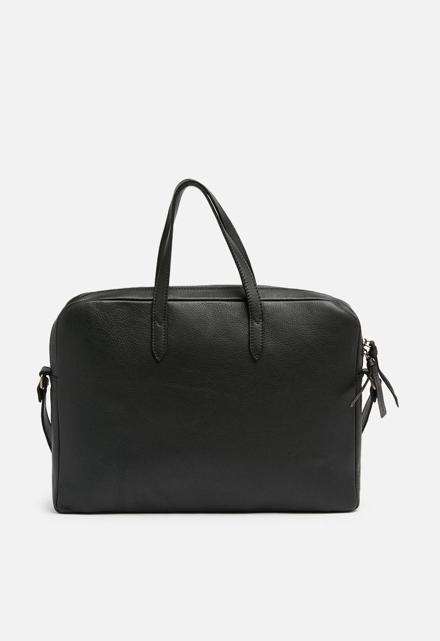 FSP Collection - Anna Leather Briefcase - Black