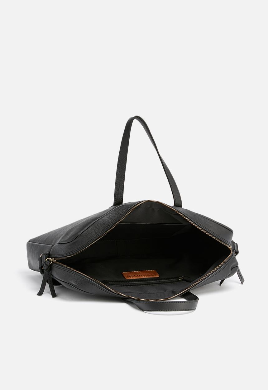 FSP Collection - Anna Leather Briefcase - Black