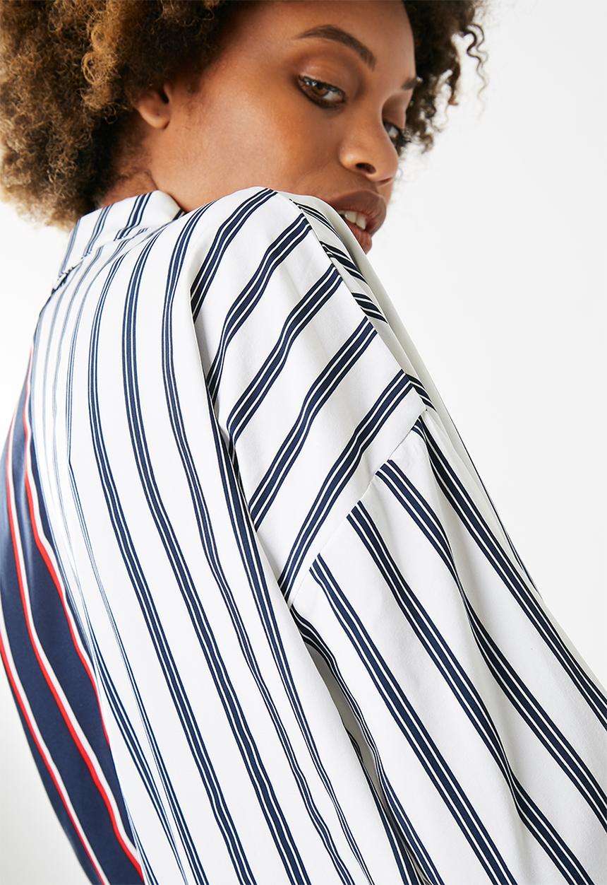 Missguided - Striped long line shirt