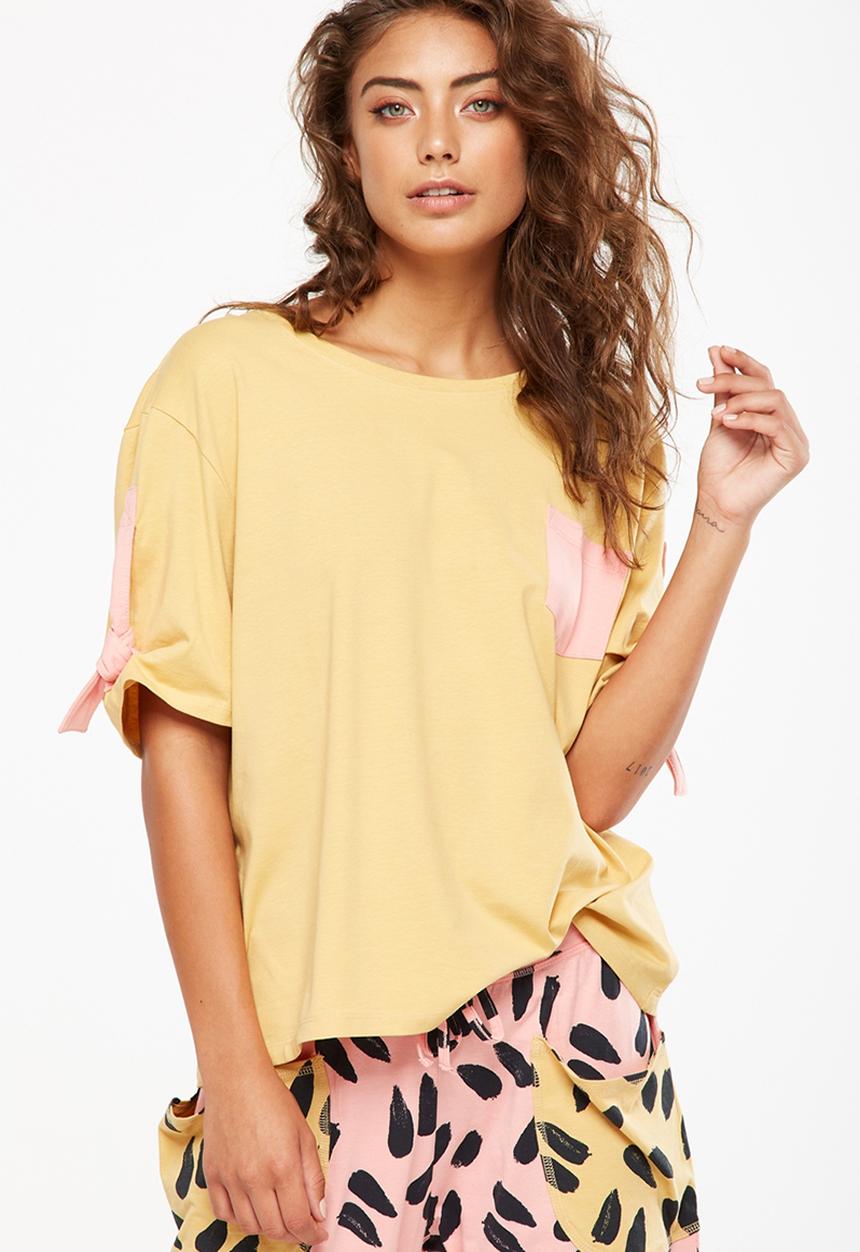 Cotton On - Match back tie sleeve tee