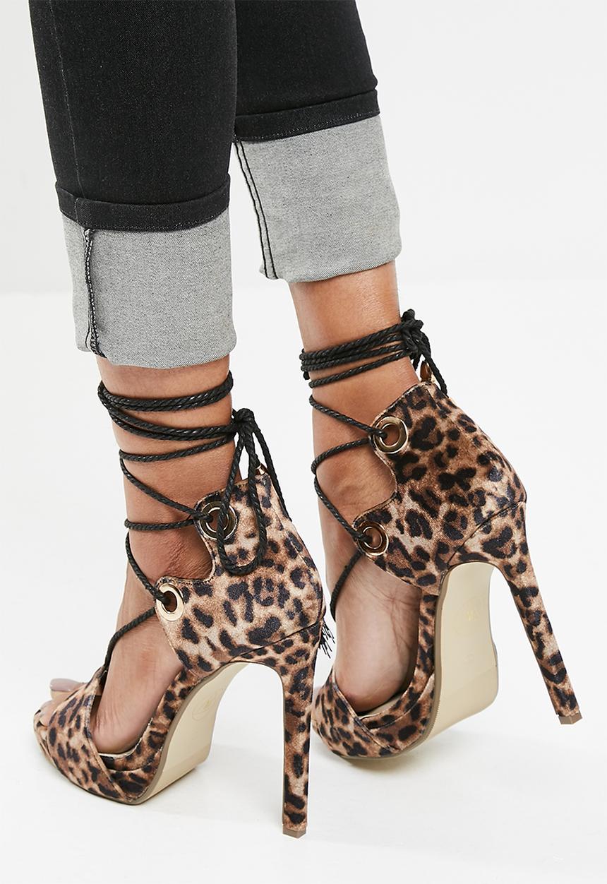 Missguided - Gillie tie platform velvet sandal