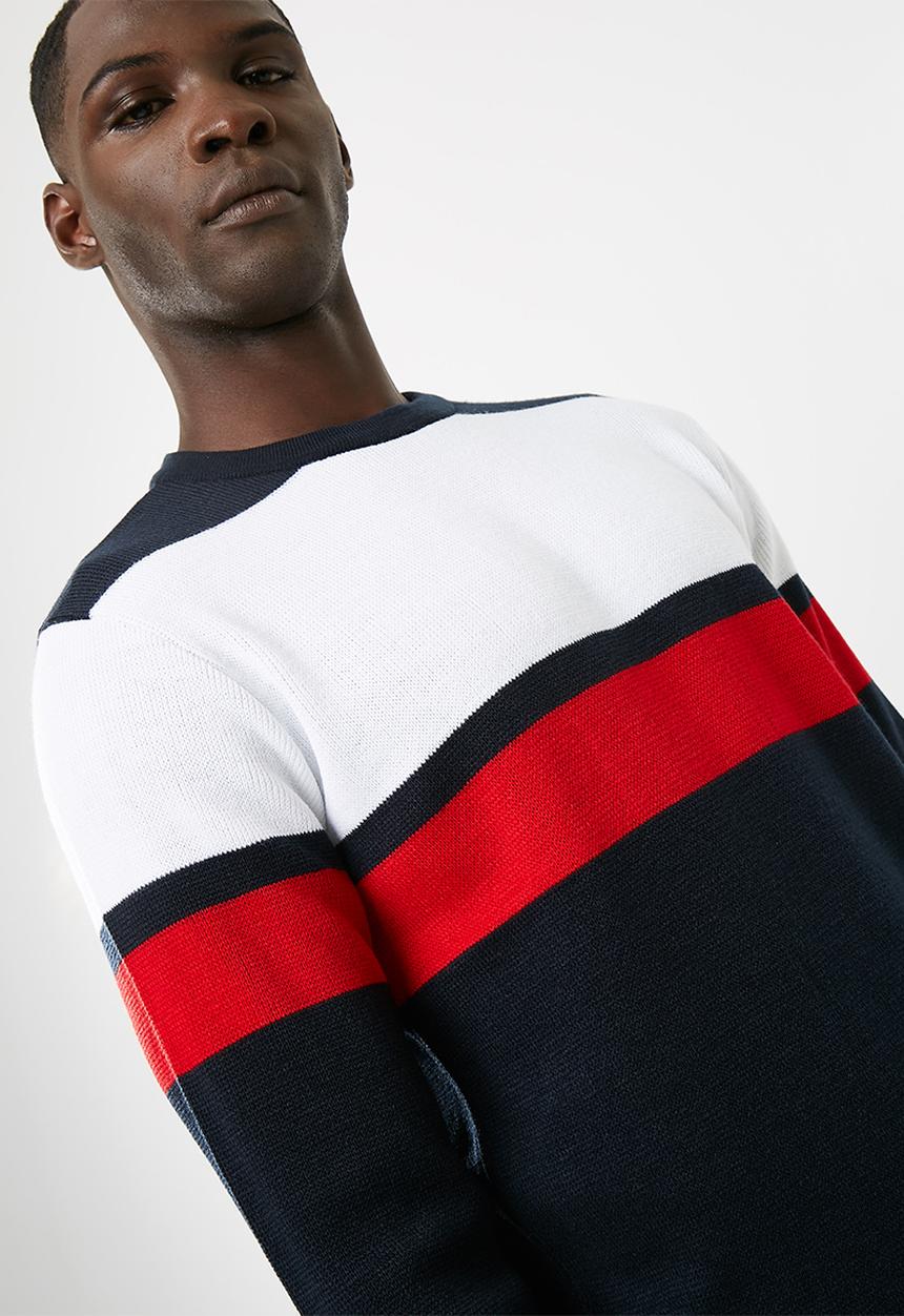 basicthread - Stripe lightweight pullover knit