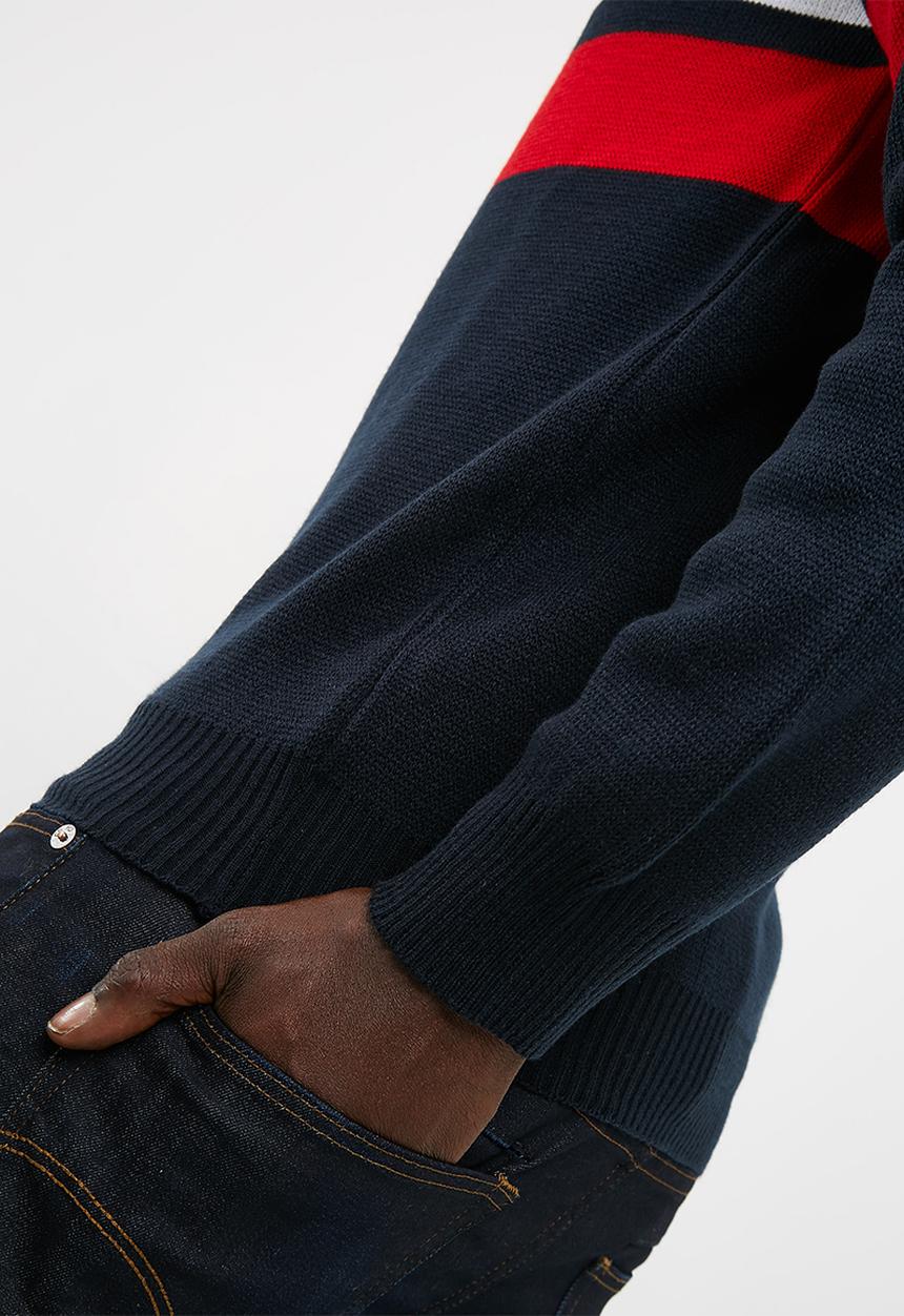 basicthread - Stripe lightweight pullover knit