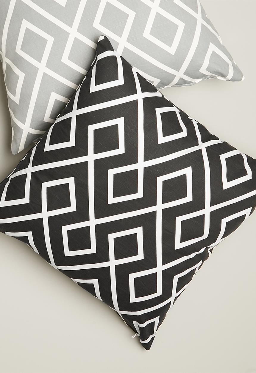 Sixth Floor - Gem cushion cover - black & white