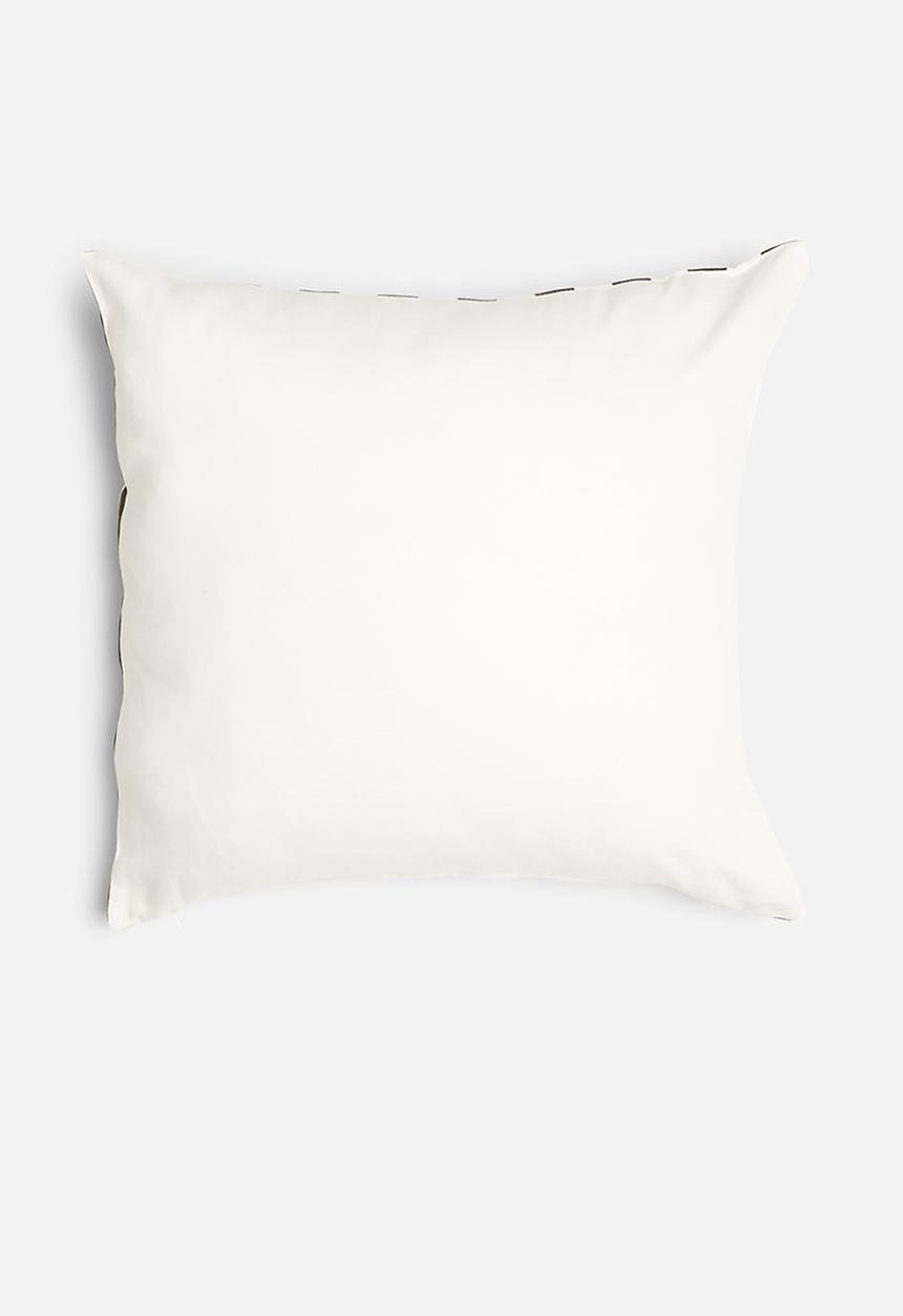 Sixth Floor - Classic stripe printed cushion cover - black & white
