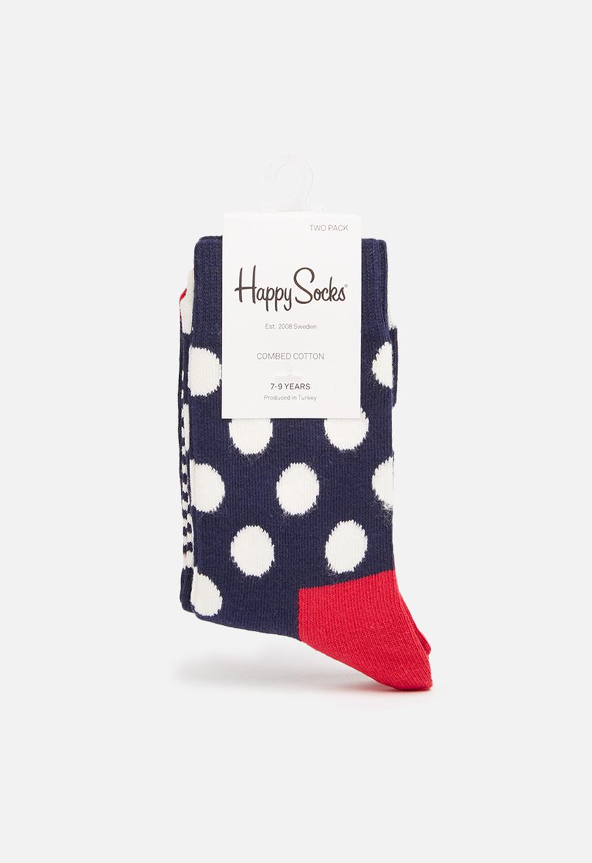 Happy Socks - Kids 2pk big dot socks