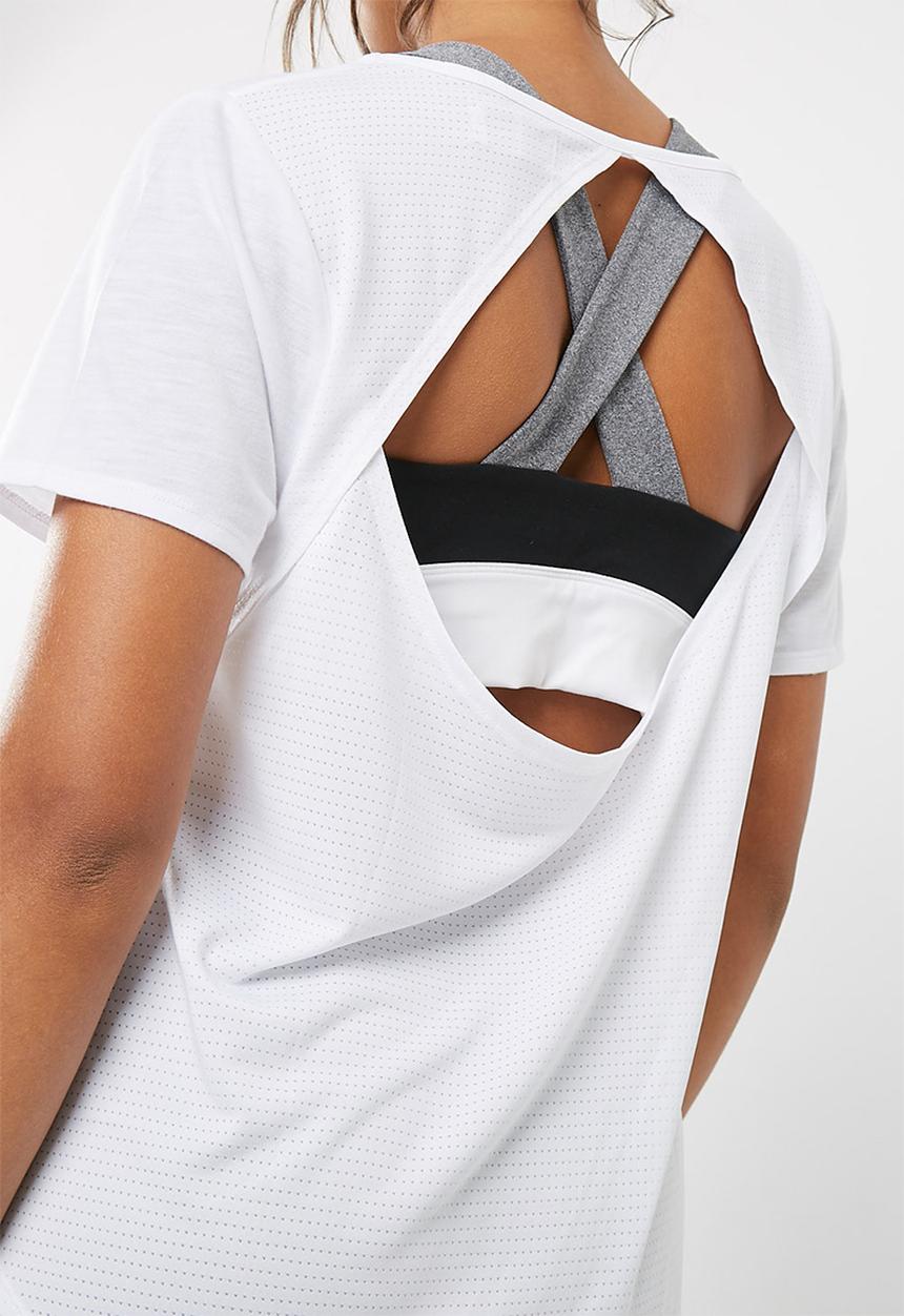 dailyfriday - Solid tee with mesh