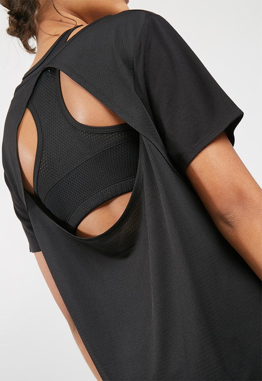 dailyfriday - Solid tee with mesh