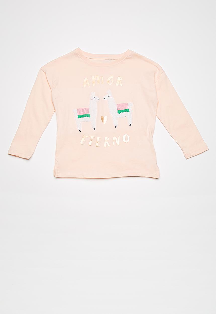 Cotton On - Kids Anna drop shoulder split hem tee