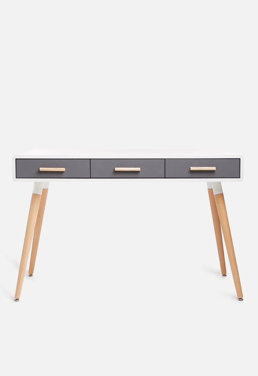 Sixth Floor - Alva desk - grey & white