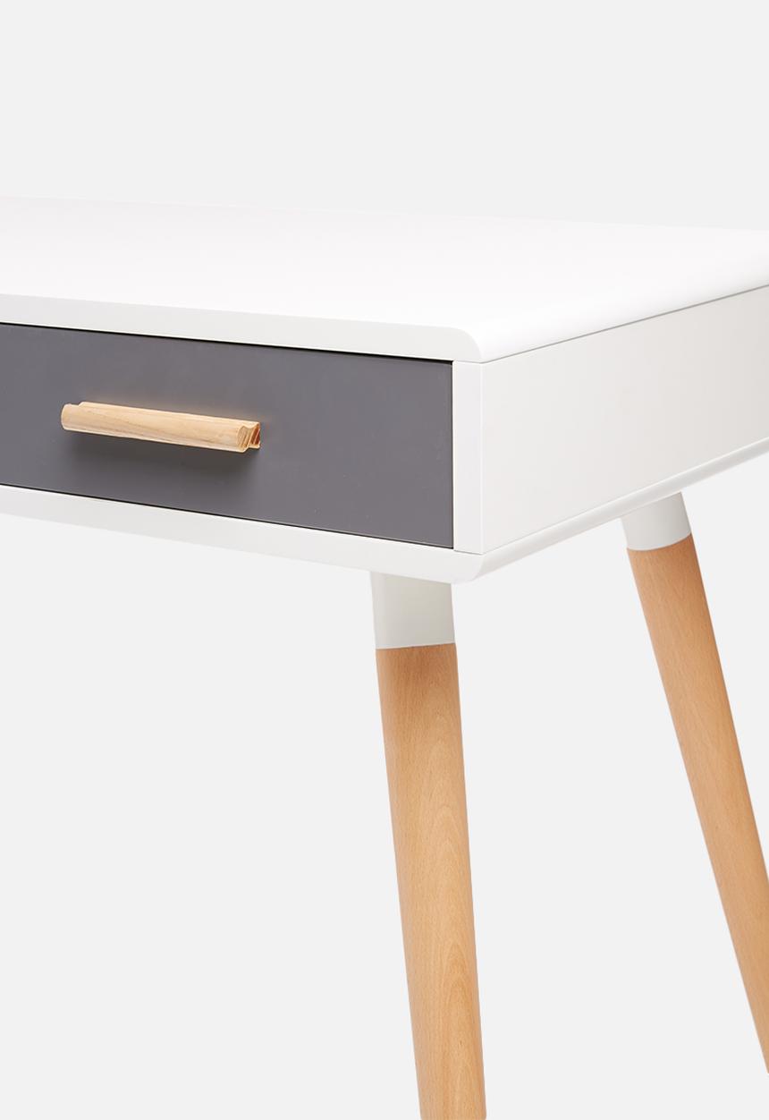 Sixth Floor - Alva desk - grey & white
