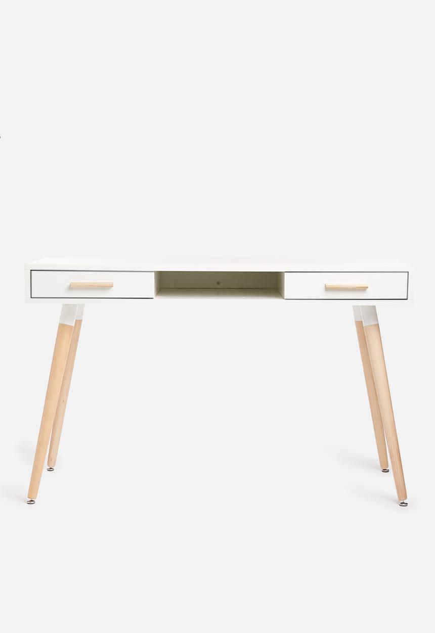 Sixth Floor - Alva desk - white & natural