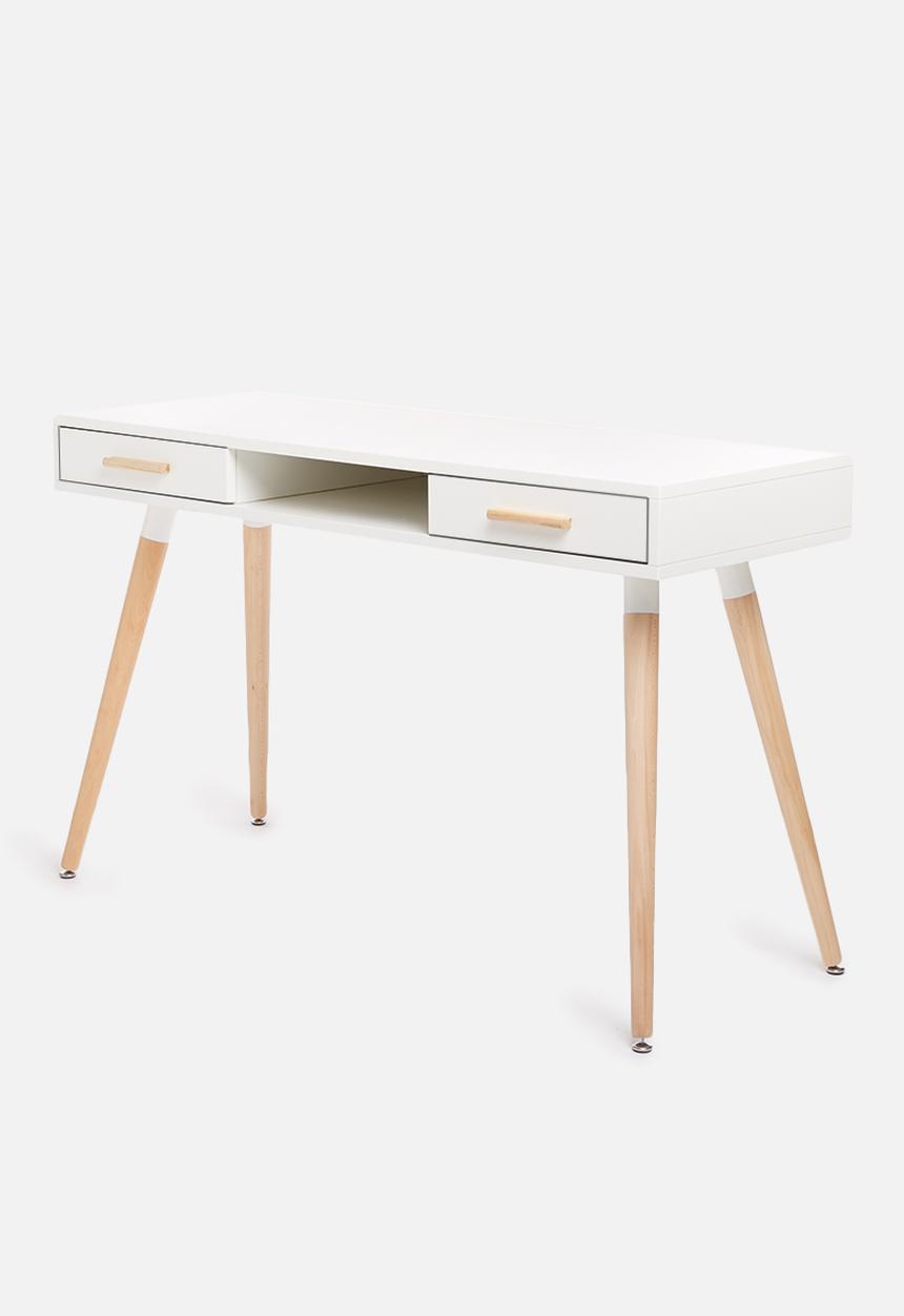 Sixth Floor - Alva desk - white & natural