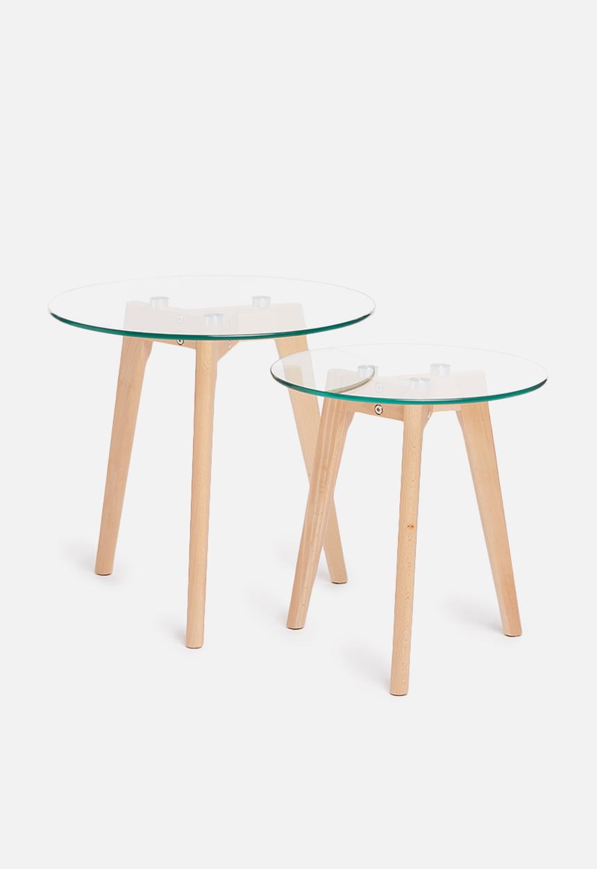 Sixth Floor - Alva nesting tables - glass