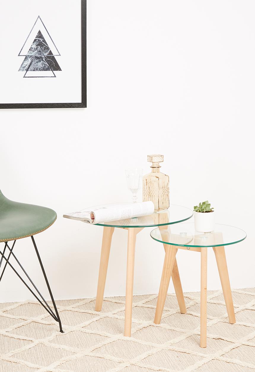 Sixth Floor - Alva nesting tables - glass