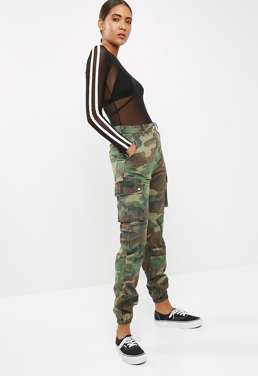 Missguided - Binding stripe mesh bodysuit