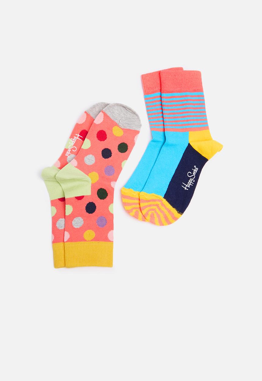 Happy Socks - Kids 2pk big dot socks