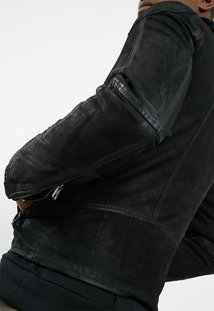Jack & Jones - Chester leather biker jacket