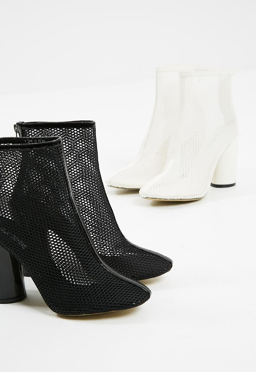 Public Desire - Under patent heel mesh ankle boot