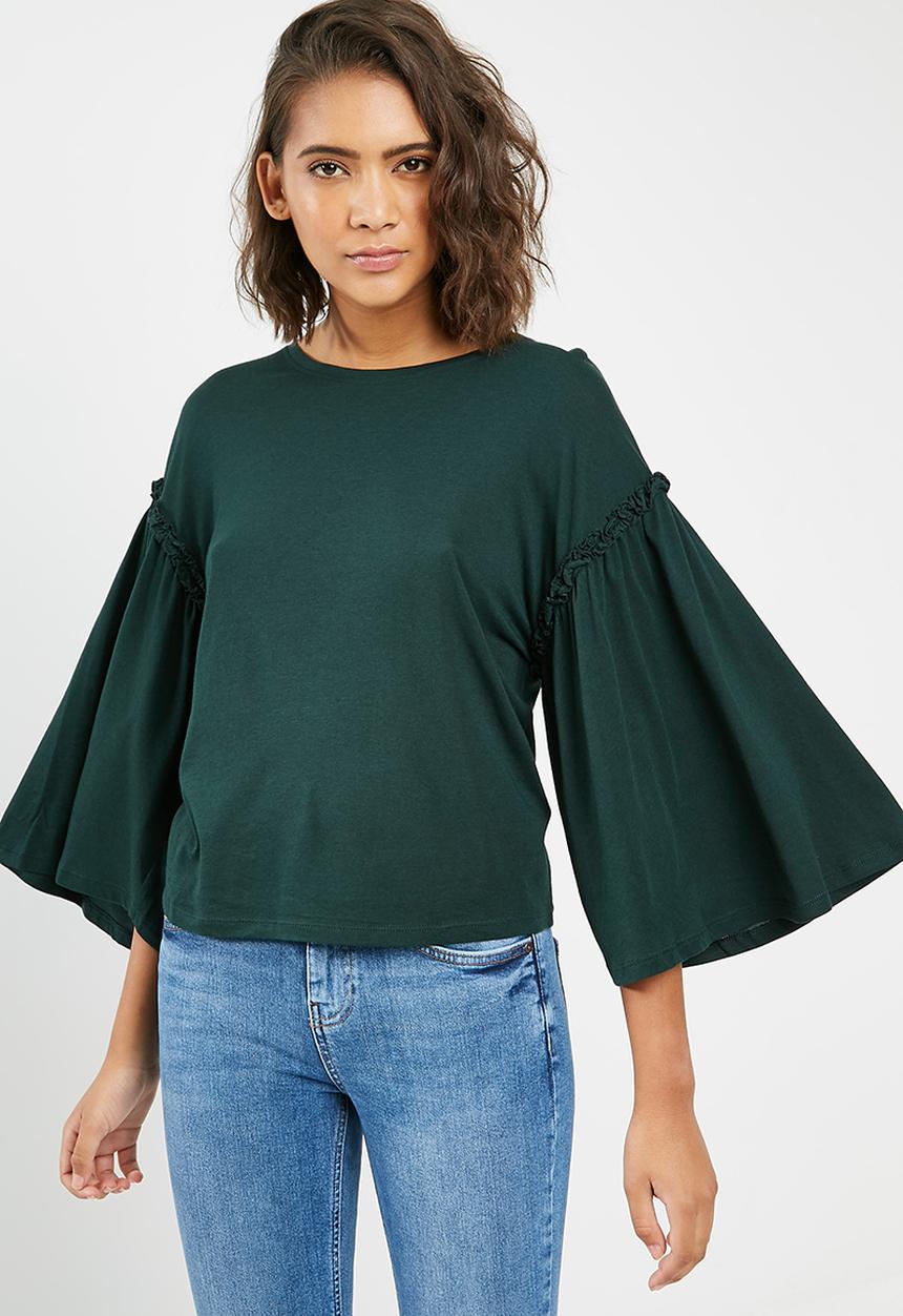 New Look - Flare sleeve frill top