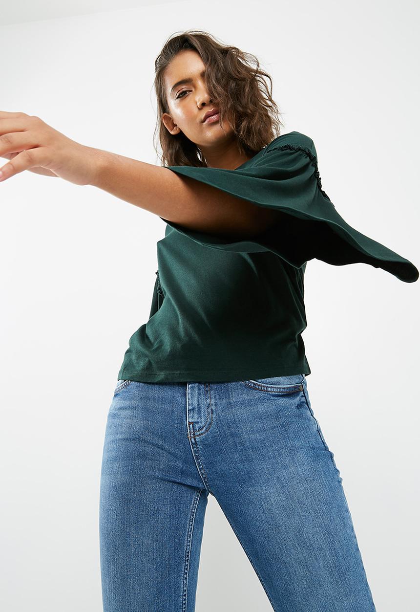 New Look - Flare sleeve frill top