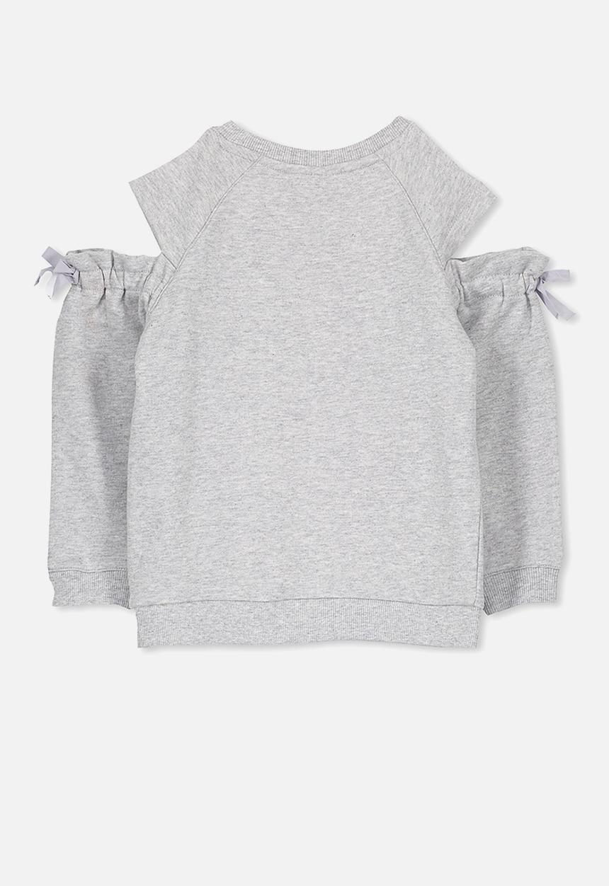 Cotton On - Kids Alexandra cold shoulder fleece