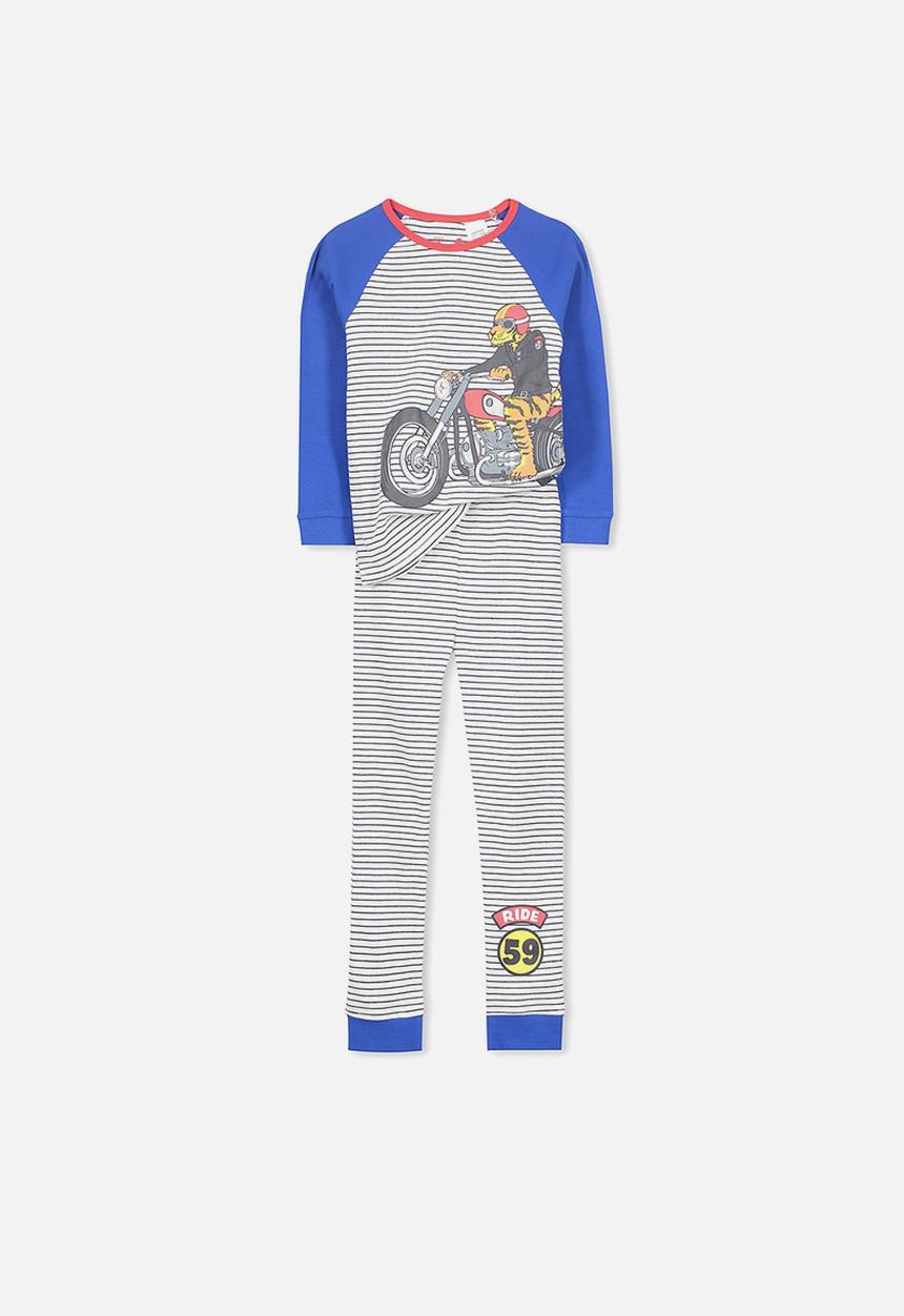 Cotton On - Kids boys long sleeve waffle pj set