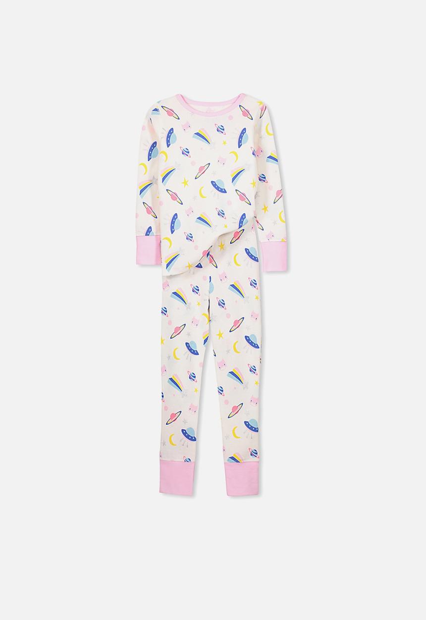 Cotton On - Kids boys long sleeve waffle pj set