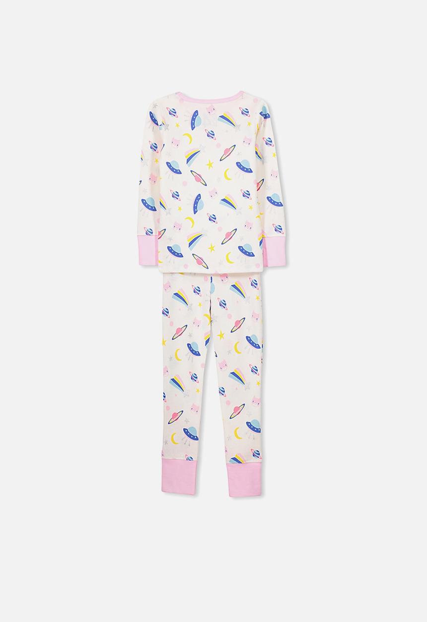 Cotton On - Kids boys long sleeve waffle pj set