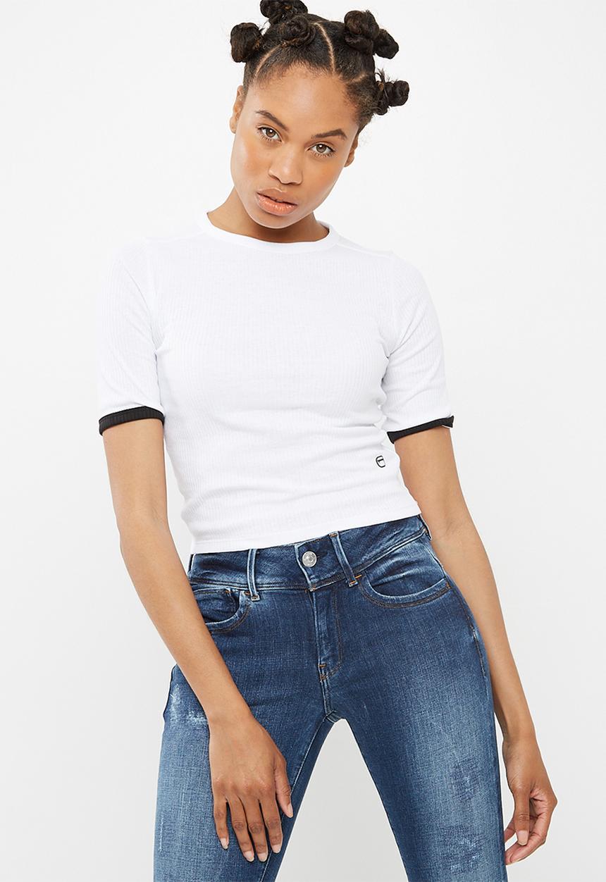 G-STAR - Silber ringer cropped tee
