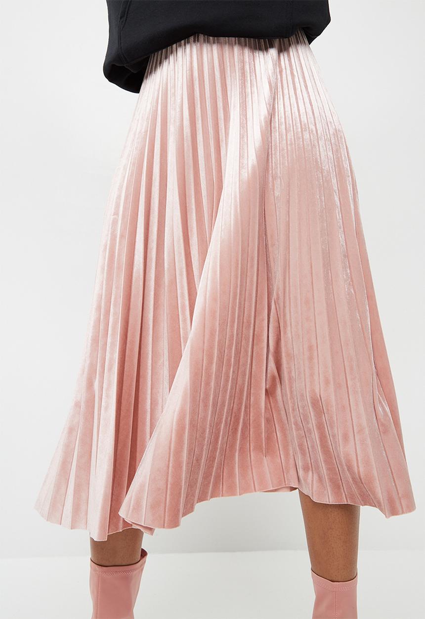 dailyfriday - Velvet pleated midi skirt