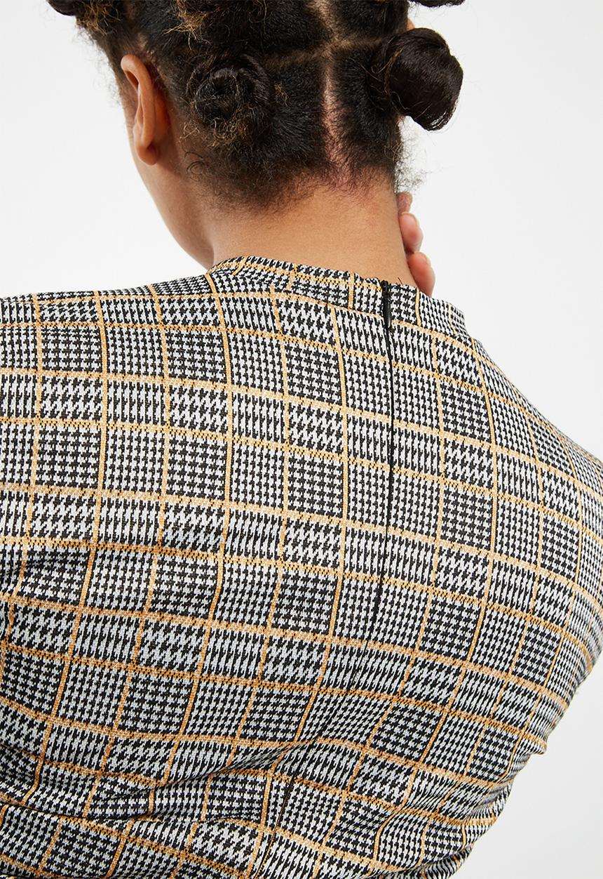 dailyfriday - Check long sleeve playsuit
