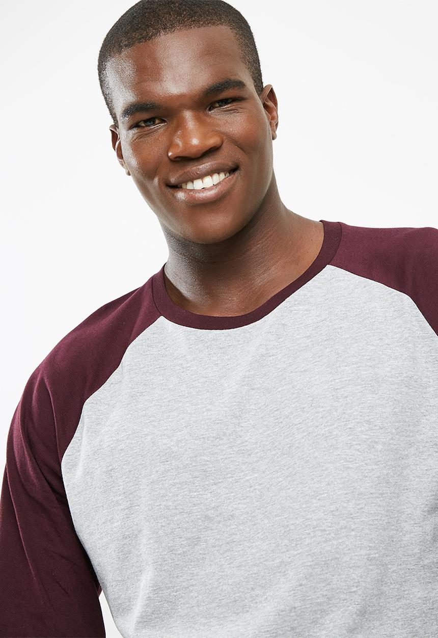 basicthread - Raglan curved hem slim tee 3 pack