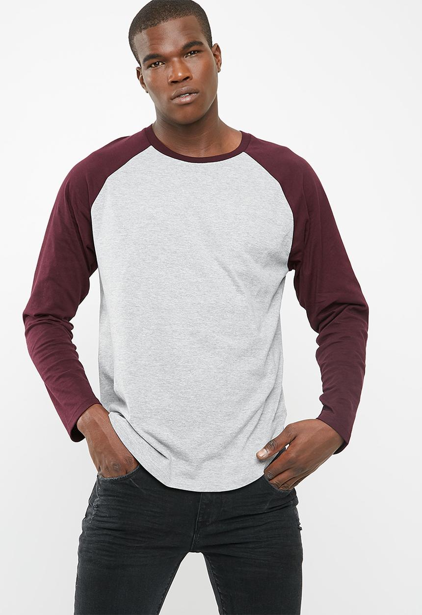 basicthread - Raglan curved hem slim tee