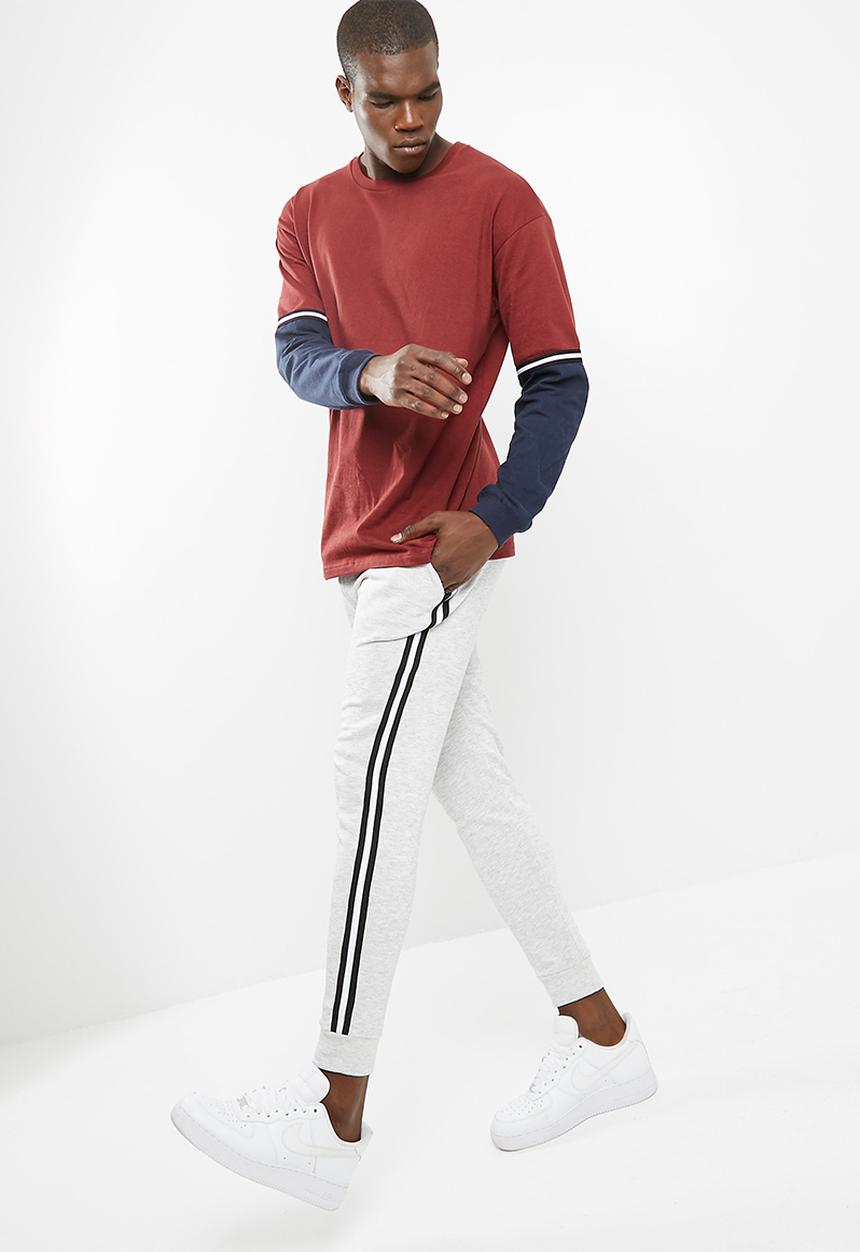 basicthread - Slim taped sweatpants