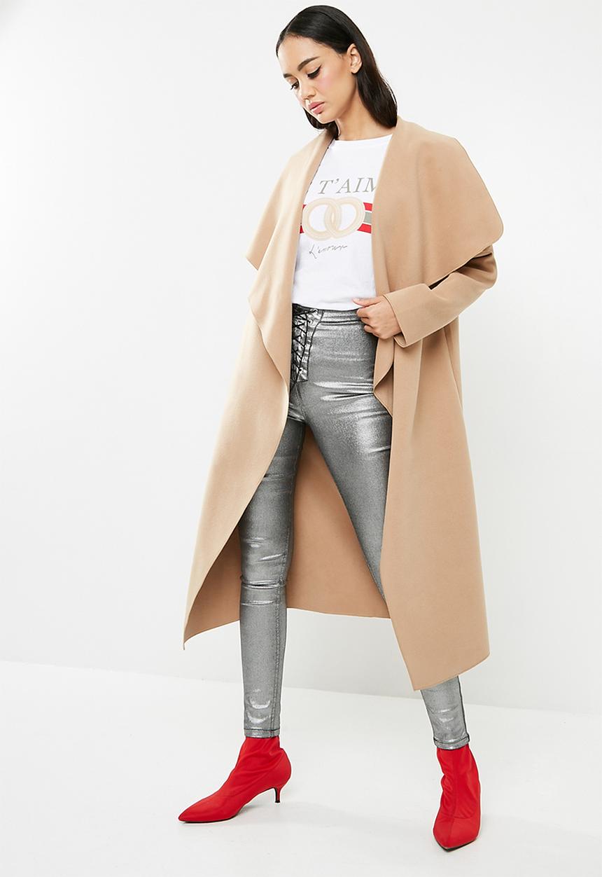 Missguided - Vice coated lace up skinny jeans