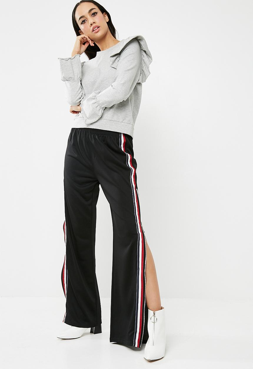 Missguided - Zip through stripe wide leg trouser