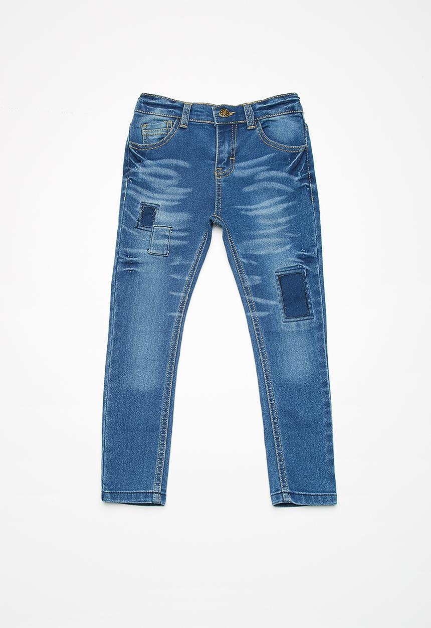 basicthread - Kids skinny patch denim